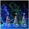 Lighted Spiral Christmas Trees 3 Pcs, 15 Inch Outdoor Light Up Xmas Pathway Markers with Colourful Lights, 8 Modes & Timer, Battery Powered Christmas Path Lights for Patio Yard Walkway Driveway